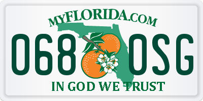 FL license plate 0680SG