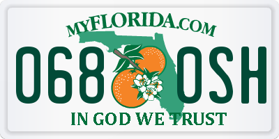 FL license plate 0680SH