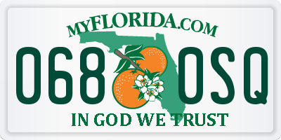 FL license plate 0680SQ
