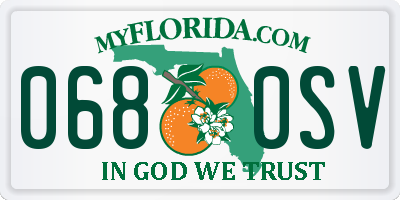 FL license plate 0680SV