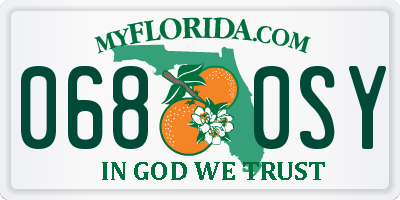 FL license plate 0680SY