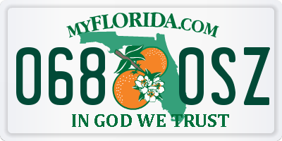 FL license plate 0680SZ