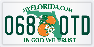 FL license plate 0680TD
