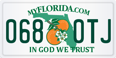 FL license plate 0680TJ