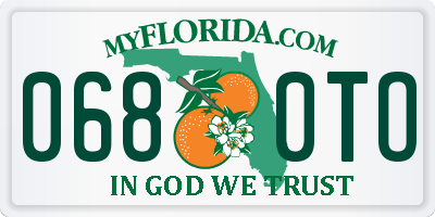 FL license plate 0680TO