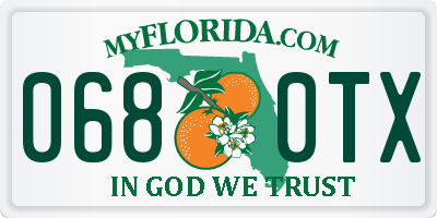 FL license plate 0680TX