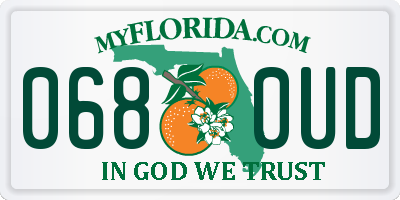 FL license plate 0680UD