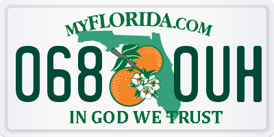 FL license plate 0680UH