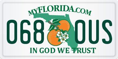 FL license plate 0680US