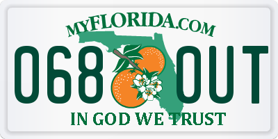 FL license plate 0680UT