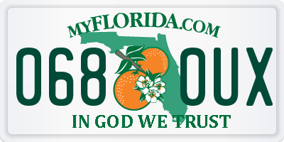 FL license plate 0680UX
