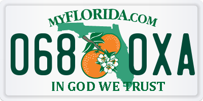 FL license plate 0680XA