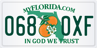 FL license plate 0680XF