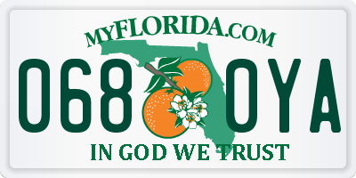 FL license plate 0680YA