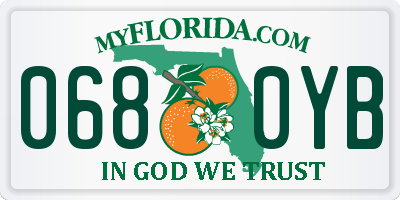 FL license plate 0680YB