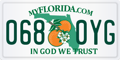 FL license plate 0680YG