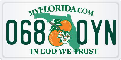 FL license plate 0680YN