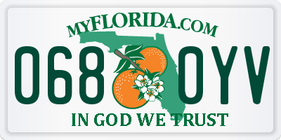 FL license plate 0680YV