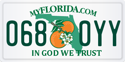 FL license plate 0680YY