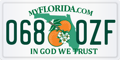 FL license plate 0680ZF