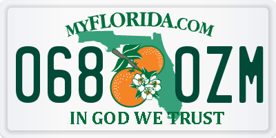 FL license plate 0680ZM