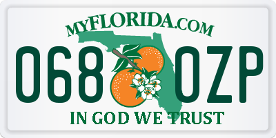 FL license plate 0680ZP