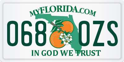 FL license plate 0680ZS