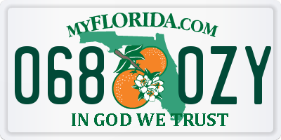 FL license plate 0680ZY