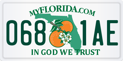 FL license plate 0681AE