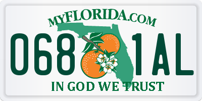 FL license plate 0681AL