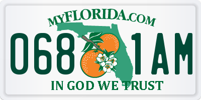 FL license plate 0681AM