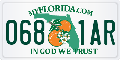 FL license plate 0681AR