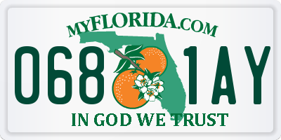 FL license plate 0681AY