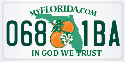 FL license plate 0681BA