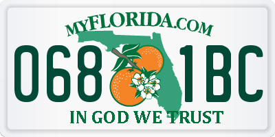 FL license plate 0681BC
