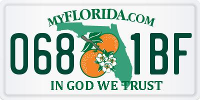FL license plate 0681BF