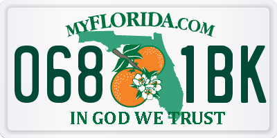 FL license plate 0681BK