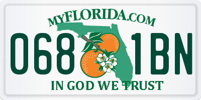 FL license plate 0681BN