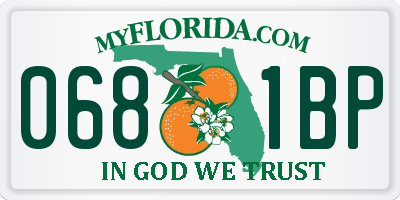 FL license plate 0681BP