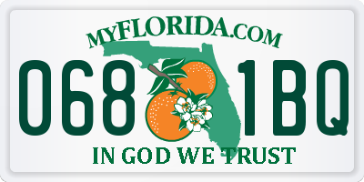 FL license plate 0681BQ