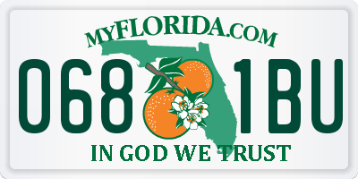 FL license plate 0681BU