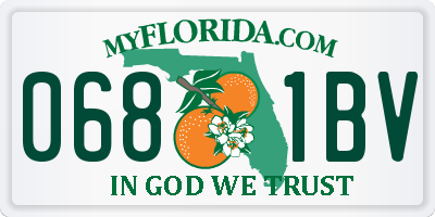 FL license plate 0681BV