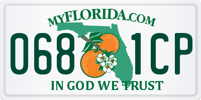 FL license plate 0681CP