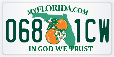 FL license plate 0681CW