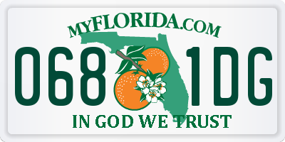FL license plate 0681DG