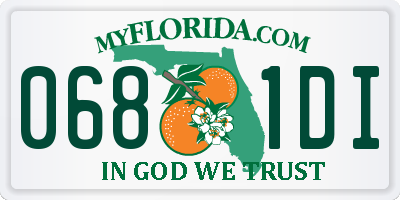 FL license plate 0681DI