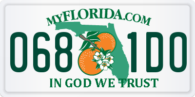 FL license plate 0681DO