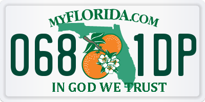 FL license plate 0681DP