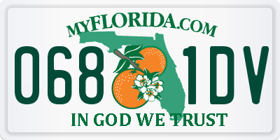 FL license plate 0681DV