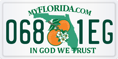 FL license plate 0681EG